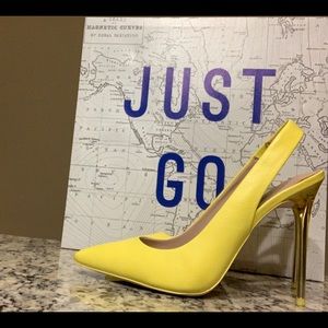 ALDO yellow heels size 8